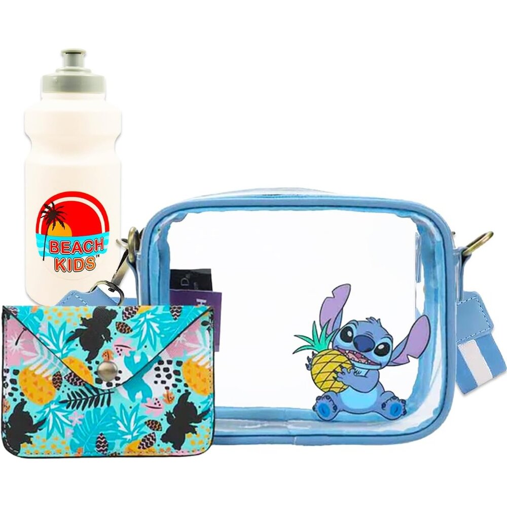 Disney Stitch transparent handbag wallet set for women stadiums